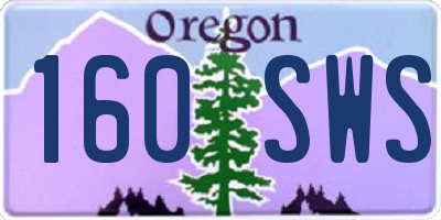 OR license plate 160SWS