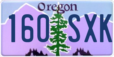 OR license plate 160SXK
