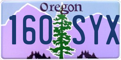 OR license plate 160SYX