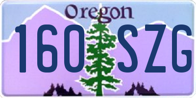 OR license plate 160SZG