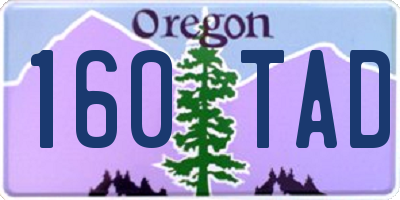OR license plate 160TAD