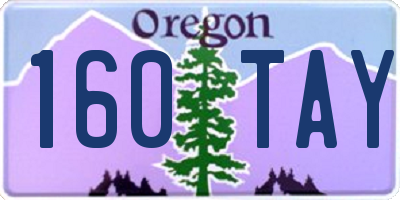 OR license plate 160TAY