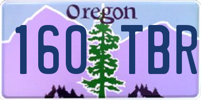 OR license plate 160TBR