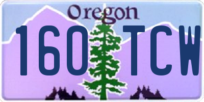 OR license plate 160TCW