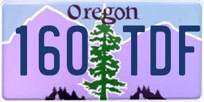 OR license plate 160TDF