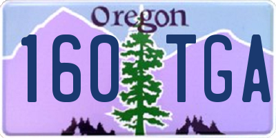 OR license plate 160TGA