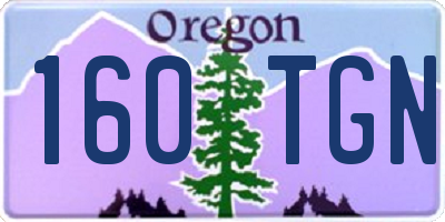 OR license plate 160TGN
