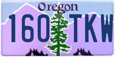 OR license plate 160TKW