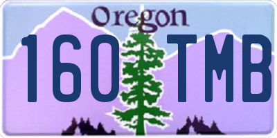 OR license plate 160TMB