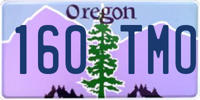 OR license plate 160TMO