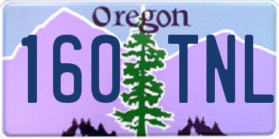 OR license plate 160TNL