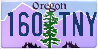 OR license plate 160TNY