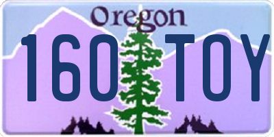 OR license plate 160TOY