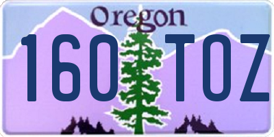 OR license plate 160TOZ