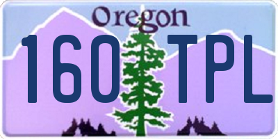 OR license plate 160TPL