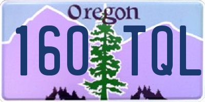 OR license plate 160TQL