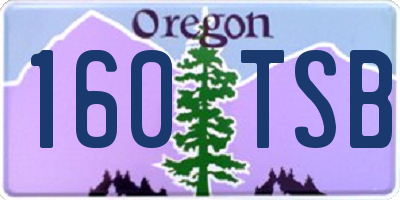 OR license plate 160TSB