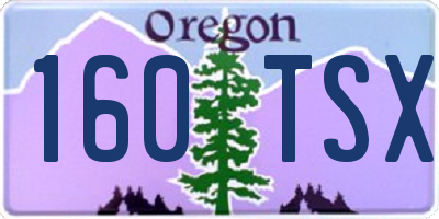 OR license plate 160TSX