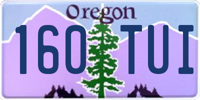 OR license plate 160TUI