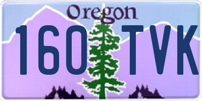 OR license plate 160TVK