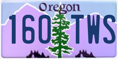 OR license plate 160TWS