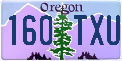 OR license plate 160TXU