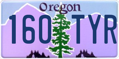 OR license plate 160TYR