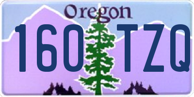 OR license plate 160TZQ