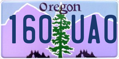 OR license plate 160UAO