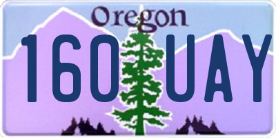 OR license plate 160UAY
