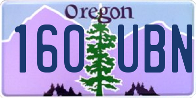 OR license plate 160UBN