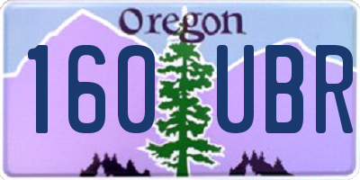 OR license plate 160UBR