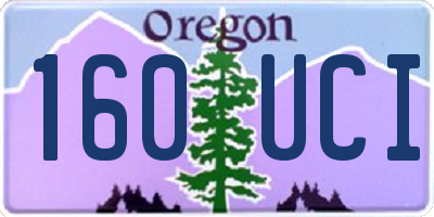 OR license plate 160UCI