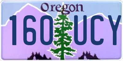 OR license plate 160UCY
