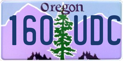 OR license plate 160UDC