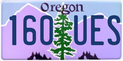 OR license plate 160UES