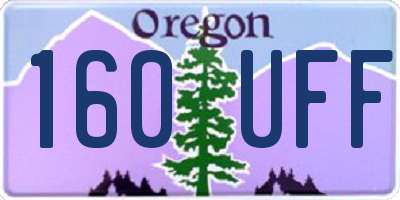 OR license plate 160UFF