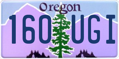 OR license plate 160UGI