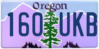 OR license plate 160UKB