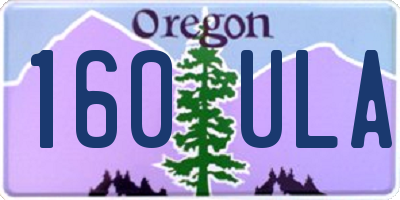 OR license plate 160ULA