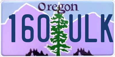 OR license plate 160ULK