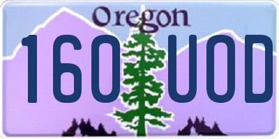 OR license plate 160UOD