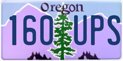 OR license plate 160UPS
