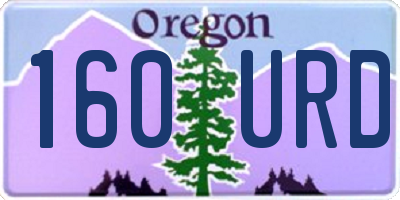 OR license plate 160URD