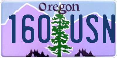 OR license plate 160USN