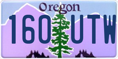 OR license plate 160UTW