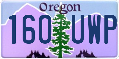 OR license plate 160UWP