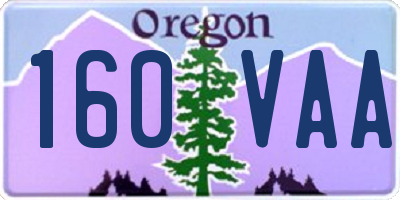 OR license plate 160VAA