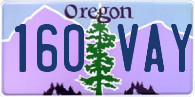 OR license plate 160VAY