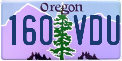 OR license plate 160VDU